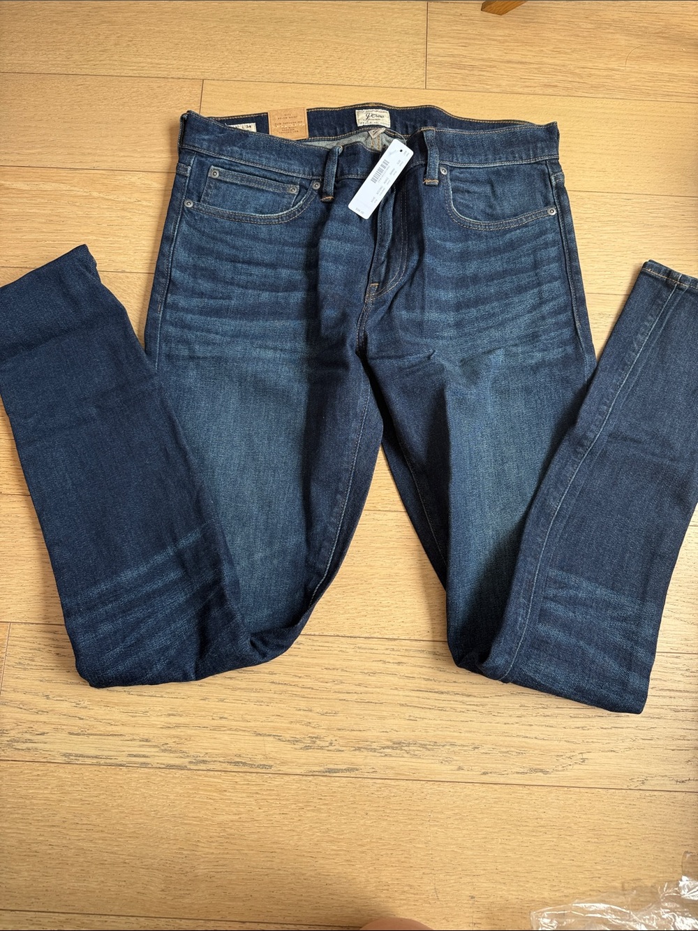 J. Crew Men’s Skinny Jeans in Dark Blue Denim